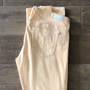 AG light orange skinny jeans size 28